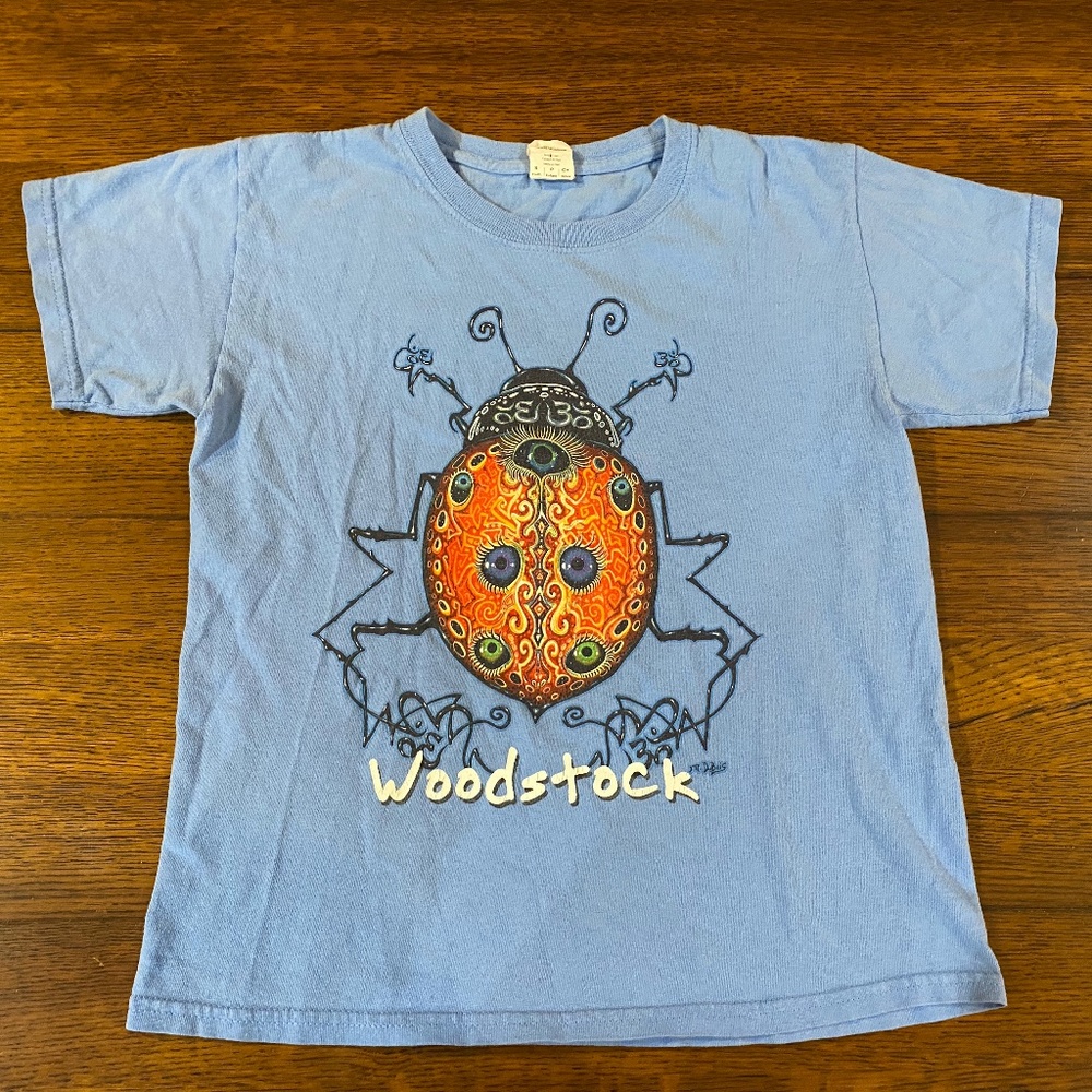 Gildan light blue Woodstock t-shirt